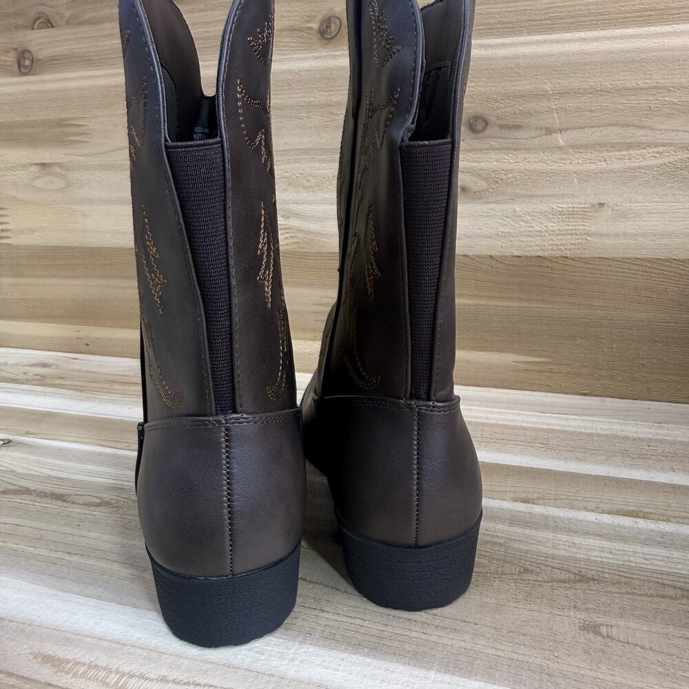 Dream Pairs Kids Girls Cowgirl Western Boots Mid Calf Boots Riding Boots Size 3Y - Picture 7 of 11